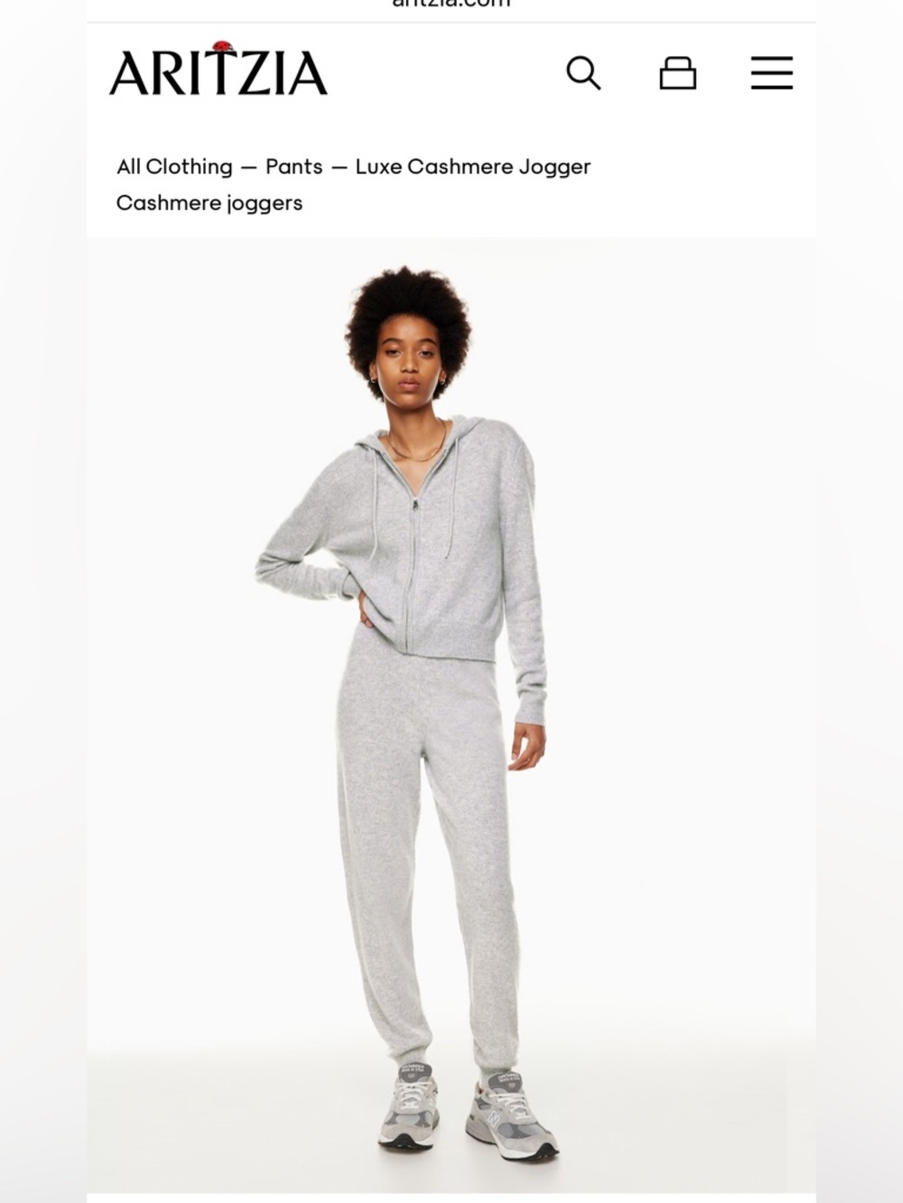 Aritzia  luxe Cashmere Joggers medium
